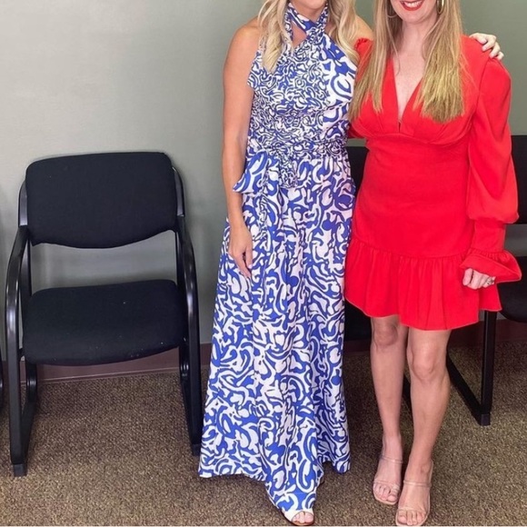 Tanya Taylor Blue and White Jumpsuit - Picture 5 of 5